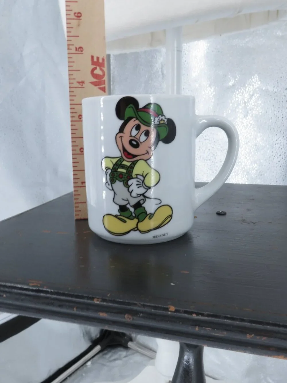 Vintage Reutter Porcelain W Germany Mickey Mouse Oktoberfest Ceramic Mug White 3